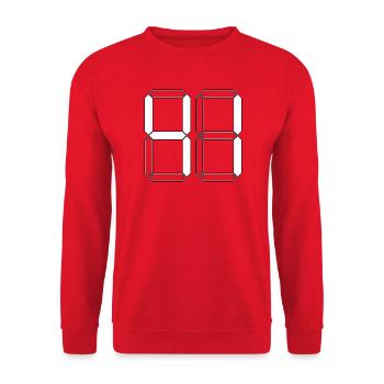 NUMBER 41 Forty-One Gift Digital - Unisex Sweatshirt - red - Front - Alina (178cm) & Michal (187cm)