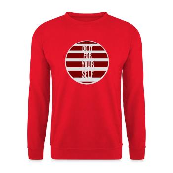 Do It For Yourself Inspirierend Selbstliebe Zitat - Unisex Pullover - Rot - Vorne - Alina (178cm) & Michal (187cm)