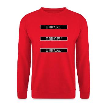 Do It For Yourself Inspirierend Selbstliebe Zitat - Unisex Pullover - Rot - Vorne - Alina (178cm) & Michal (187cm)