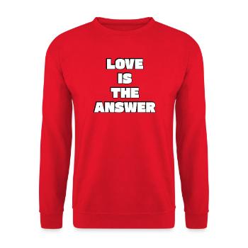 Love Is The Answer - Unisex Sweatshirt - red - Front - Alina (178cm) & Michal (187cm)