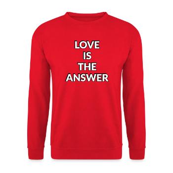 Love Is The Answer - Unisex Sweatshirt - red - Front - Alina (178cm) & Michal (187cm)