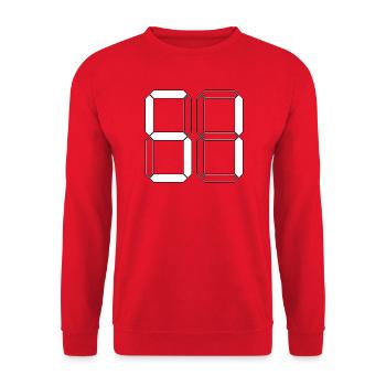 NUMÉRO 51 Cinquante-et-Un Cadeaux Numériques - Sweat-shirt Unisexe - rouge - Devant - Alina (178cm) & Michal (187cm)