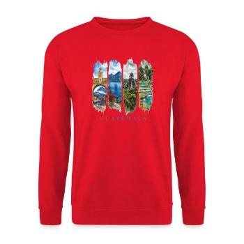 Guatemala Vacation Travel – Mayan Culture & Country Motif - Unisex Sweatshirt - red - Front - Alina (178cm) & Michal (187cm)