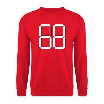 NUMÉRO 68 Soixante-huit Cadeaux Numériques - Sweat-shirt Unisexe - rouge - Devant - Alina (178cm) & Michal (187cm)