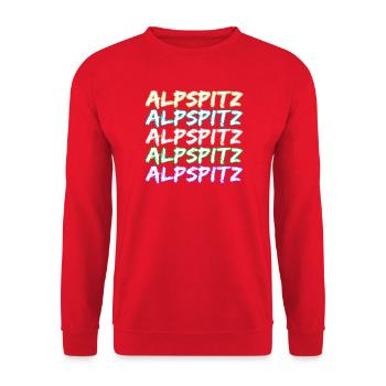 Alpspitz as mountaineering - Unisex Sweatshirt - red - Front - Alina (178cm) & Michal (187cm)