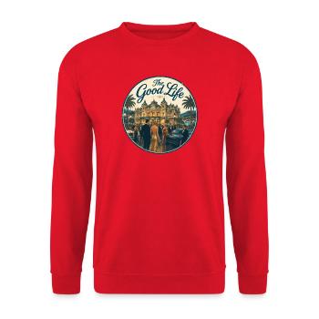 Good Life Gala Vintage Circle - Unisex Sweatshirt - red - Front - Alina (178cm) & Michal (187cm)