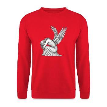 Dessin Fée triste - Sweat-shirt Unisexe - rouge - Devant - Alina (178cm) & Michal (187cm)
