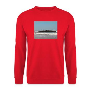 Pêcheurs sur une île rocheuse - Sweat-shirt Unisexe - rouge - Devant - Alina (178cm) & Michal (187cm)