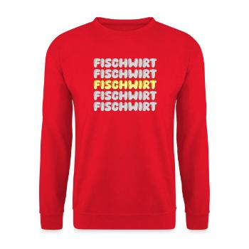 Fischwirt als Beruf - Unisex Pullover - Rot - Vorne - Alina (178cm) & Michal (187cm)