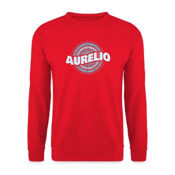 Cadeau pour Aurelio - Sweat-shirt Unisexe - rouge - Devant - Alina (178cm) & Michal (187cm)