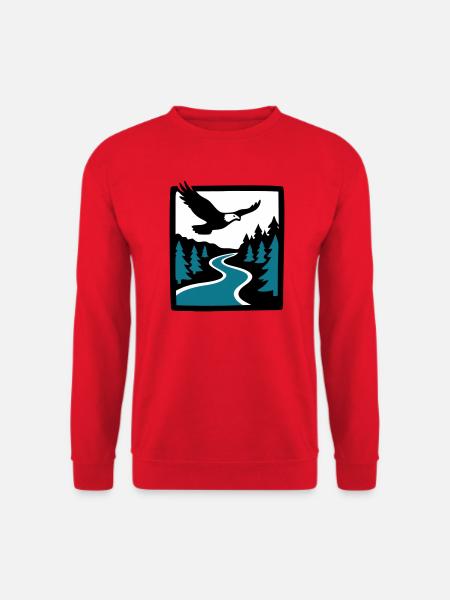 Eagle River Forest Graphic - Unisex Sweatshirt - red