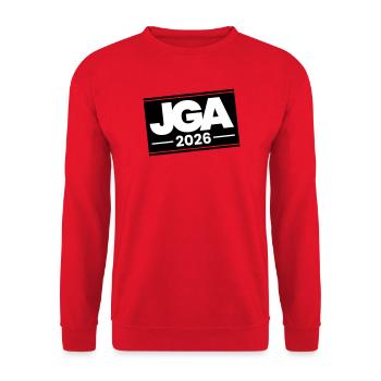 Jga 2026 Junggesellenabschied - Unisex Pullover - Rot - Vorne - Alina (178cm) & Michal (187cm)
