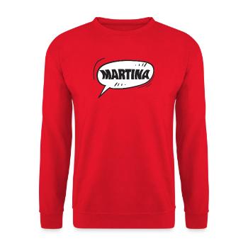 Martina comme prénom - Sweat-shirt Unisexe - rouge - Devant - Alina (178cm) & Michal (187cm)