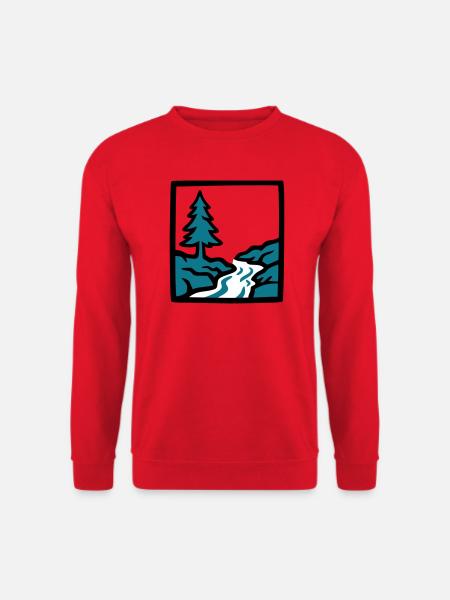 River Forest Nature Logo - Unisex Sweatshirt - red