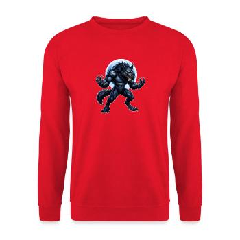 werewolf - Unisex Sweatshirt - red - Front - Alina (178cm) & Michal (187cm)