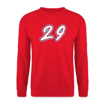 29 Zahl symbol - Unisex Pullover - Rot - Vorne - Alina (178cm) & Michal (187cm)