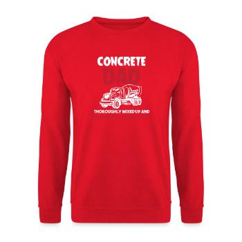 Beton Betonfertiger Betonmischer - Unisex Pullover - Rot - Vorne - Alina (178cm) & Michal (187cm)