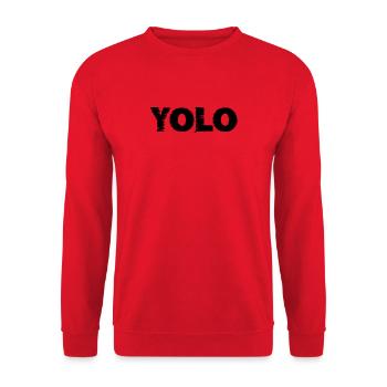 Yolo - Unisex Pullover - Rot - Vorne - Alina (178cm) & Michal (187cm)