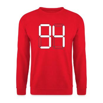 NUMMER 94 Vierundneunzig Geschenk Digital - Unisex Pullover - Rot - Vorne - Alina (178cm) & Michal (187cm)