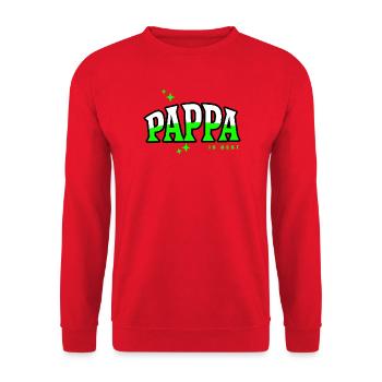 Papa ist das beste Neonlicht - Unisex Pullover - Rot - Vorne - Alina (178cm) & Michal (187cm)