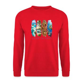 Cookinseln Travel – Südsee Strand & Kultur - Unisex Pullover - Rot - Vorne - Alina (178cm) & Michal (187cm)