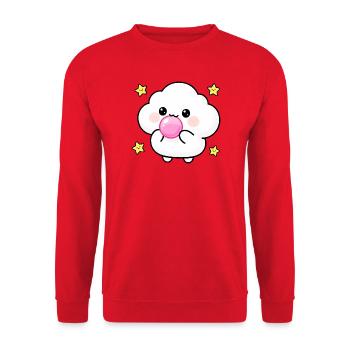 Kawaii Cloud Bubblegum Puff - Unisex Sweatshirt - red - Front - Alina (178cm) & Michal (187cm)