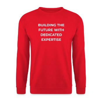 Kiwi Expert Dedicated Expertise - Unisex Sweatshirt - red - Front - Alina (178cm) & Michal (187cm)