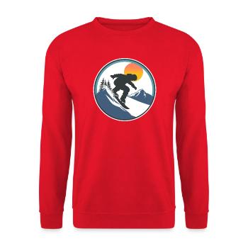Snowboarding Graphics - Unisex Sweatshirt - red - Front - Alina (178cm) & Michal (187cm)