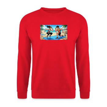 Formation des couples - Sweat-shirt Unisexe - rouge - Devant - Alina (178cm) & Michal (187cm)