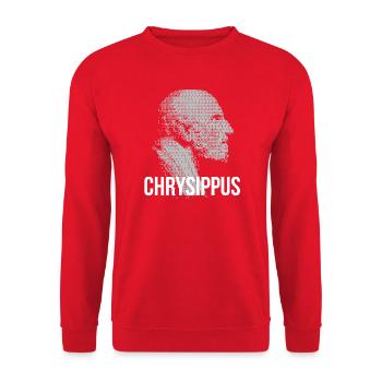 Chrysippus Bust Silhouette - Unisex Sweatshirt - red - Front - Alina (178cm) & Michal (187cm)