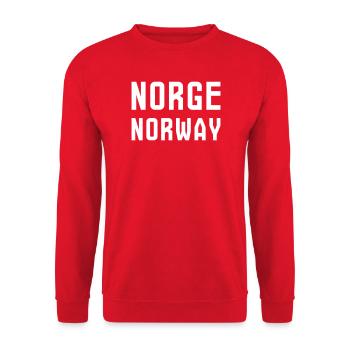 Norway - Norway - Unisex Sweatshirt - red - Front - Alina (178cm) & Michal (187cm)