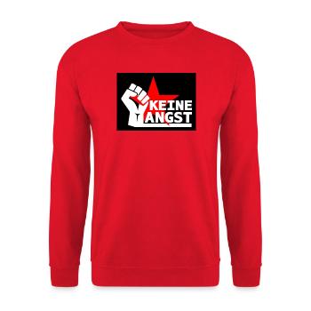 Widerstand - Keine Angst - Unisex Pullover - Rot - Vorne - Alina (178cm) & Michal (187cm)