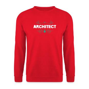 Fontaine architecte avec ornements - Sweat-shirt Unisexe - rouge - Devant - Alina (178cm) & Michal (187cm)