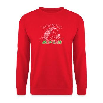 Tacos, cuisine mexicaine - Sweat-shirt Unisexe - rouge - Devant - Alina (178cm) & Michal (187cm)