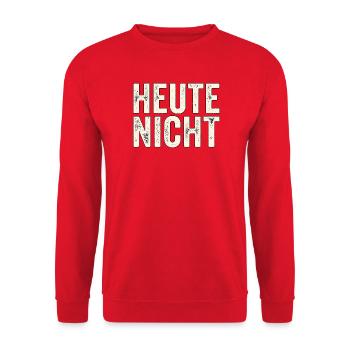 Heute Nicht - Unisex Pullover - Rot - Vorne - Alina (178cm) & Michal (187cm)
