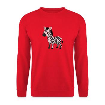 Bébé zèbre - Sweat-shirt Unisexe - rouge - Devant - Alina (178cm) & Michal (187cm)