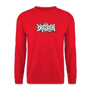Dresde Graffiti Hip Hop - Sweat-shirt Unisexe - rouge - Devant - Alina (178cm) & Michal (187cm)
