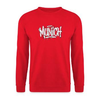 Munich Graffiti Hip_Hop - Sweat-shirt Unisexe - rouge - Devant - Alina (178cm) & Michal (187cm)