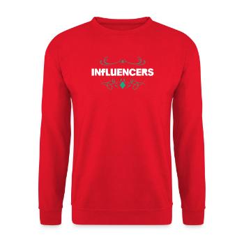 Ornement style Influencer - Sweat-shirt Unisexe - rouge - Devant - Alina (178cm) & Michal (187cm)
