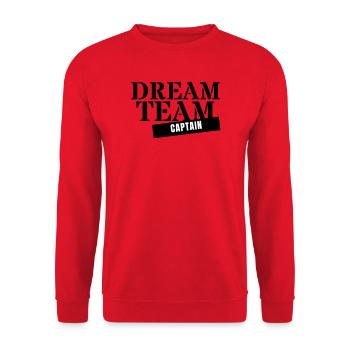 Capitaine de l’équipe de rêve - Capitaine, entraîneur, meilleur groupe - Sweat-shirt Unisexe - rouge - Devant - Alina (178cm) & Michal (187cm)