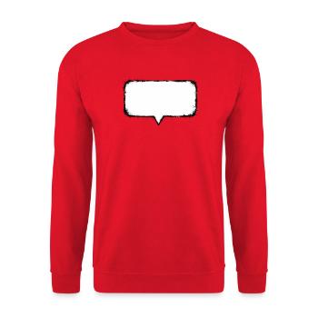 Sprechblase_Grunge_Abgerundet - Sweat-shirt Unisexe - rouge - Devant - Alina (178cm) & Michal (187cm)