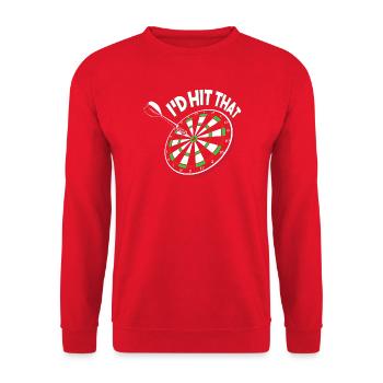 Dartpfeil de fléchettes - Sweat-shirt Unisexe - rouge - Devant - Alina (178cm) & Michal (187cm)