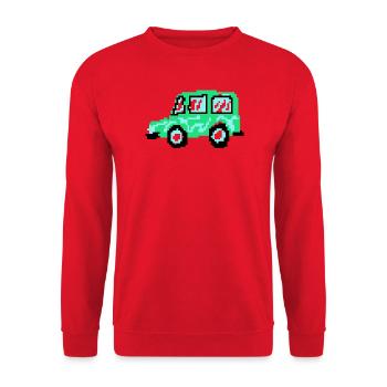 Pixel Car - Sweat-shirt Unisexe - rouge - Devant - Alina (178cm) & Michal (187cm)