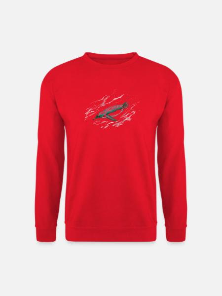 Pinguin in water - Unisex Pullover - Rot