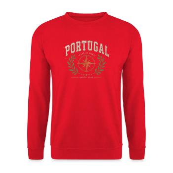 Portugal Atlantic Spirit Emblem - Unisex Sweatshirt - red - Front - Alina (178cm) & Michal (187cm)