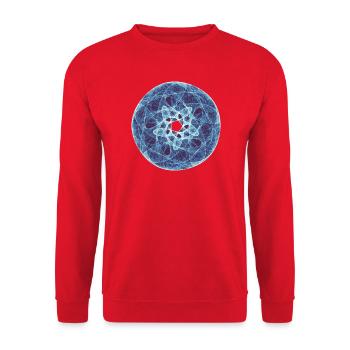Light Paths of Void – Strange Attractor - Unisex Sweatshirt - red - Front - Alina (178cm) & Michal (187cm)