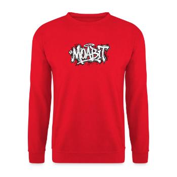 Moabit Berlin Graffiti Oldschool Hip Hop - Unisex Sweatshirt - red - Front - Alina (178cm) & Michal (187cm)
