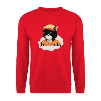 Stadtkatze Incatnito - Unisex Pullover - Rot - Vorne - Alina (178cm) & Michal (187cm)