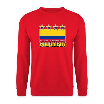 Colombian Flag Colombia Funny - Unisex Sweatshirt - red - Front - Alina (178cm) & Michal (187cm)
