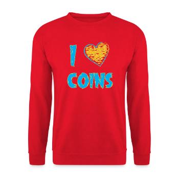 Collectionneur de pièces de monnaie - Sweat-shirt Unisexe - rouge - Devant - Alina (178cm) & Michal (187cm)